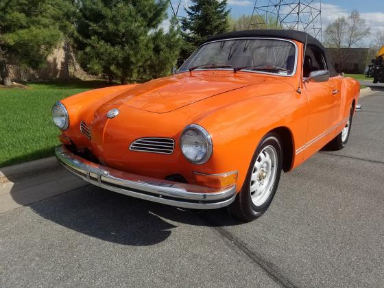 1974 Volkswagen Karmann Ghia Cabriolet Orange Rust FREE