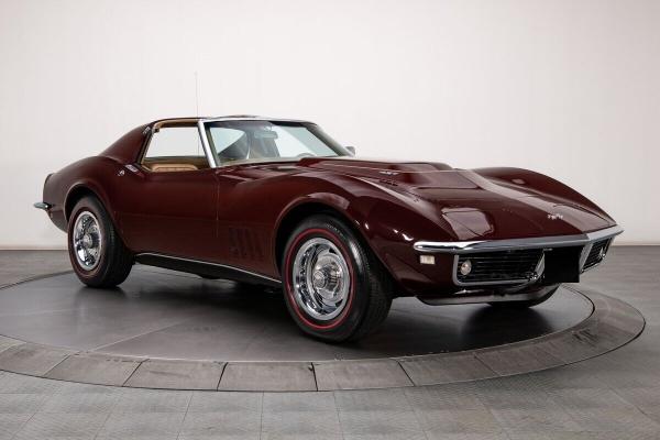 1968 Chevrolet Corvette Cordovan Maroon Coupe 427 V8 9773 Miles