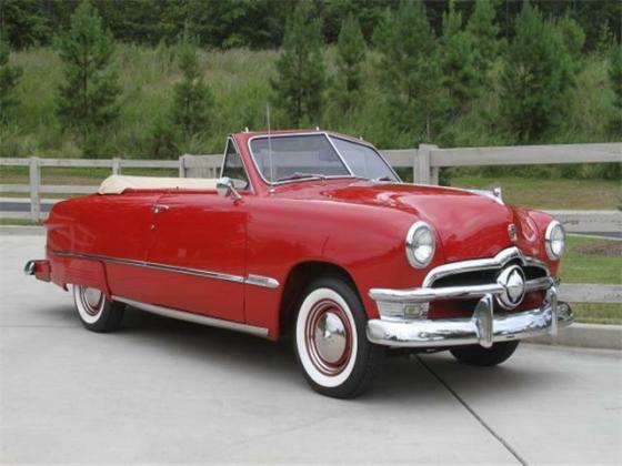 1950 Ford Custom Deluxe Matador Red GREAT custom interior 239ci V8