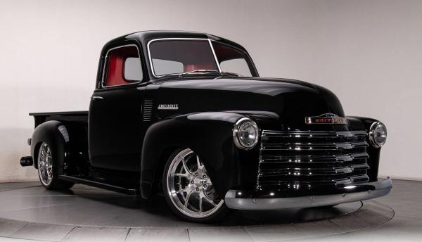 1953 Chevrolet 3100 Pickup Truck Black Street Rod 8 stack LS V8 Automatic