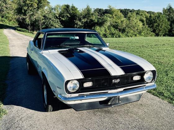 1968 Chevrolet Camaro 68000 original miles White with Black interior