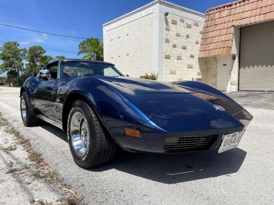 1973 Chevrolet Corvette 2dr Coupe 4 Speed Blue 350cu 89377 Miles