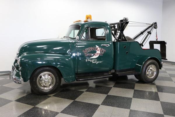 1954 Chevrolet Pickup Tow Truck Dually Green Manual 94748 Miles