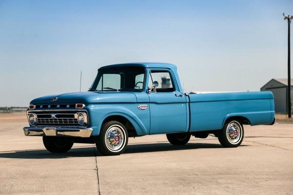 1966 Ford F 100 81045 Miles Marlin Blue Truck 352 V8 3 Speed Manual