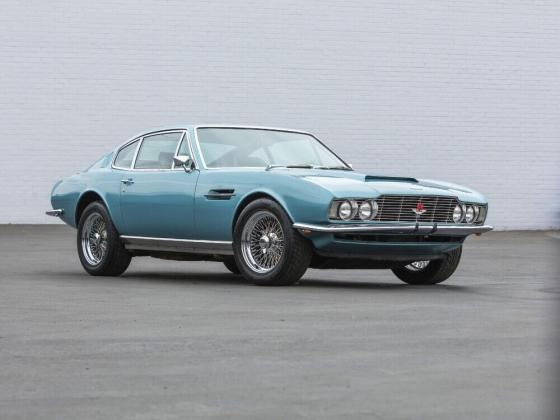 1969 Aston Martin DBS Aquamarine over Dark Blue Connolly Grey headliner