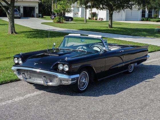 1958 Ford Thunderbird Convertible Raven Black 352 CID V8 engine 73791 Miles