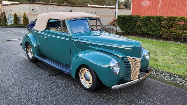 1940 Ford Deluxe Convertible 200 miles on frame off restoration