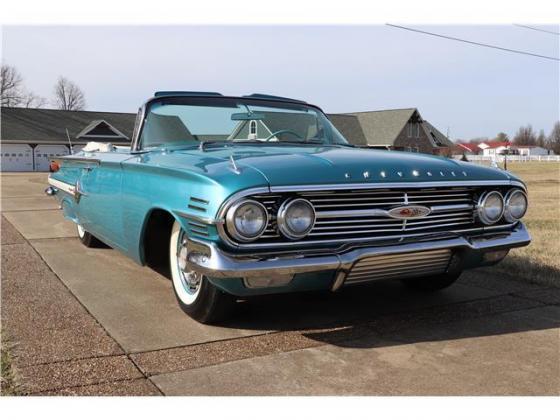 1960 Chevrolet Impala V8 engine Tri Power Tasco Turquoise paint