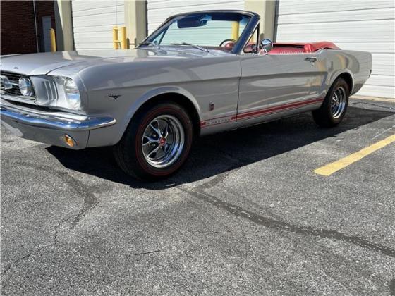 1965 Ford Mustang Convertible GT Silver Frost with Red Pony interior