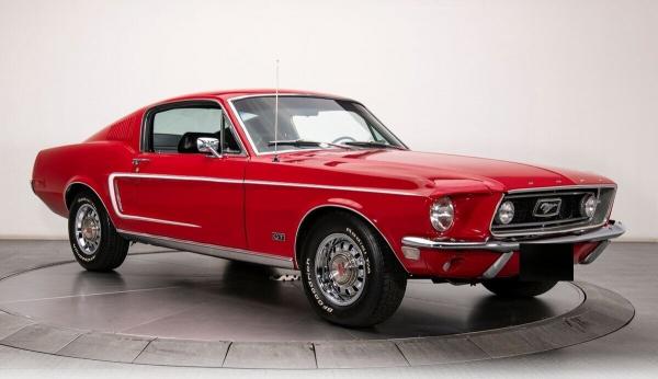 1968 Ford Mustang GT Candyapple and Black aesthetics Fastback 390 V8 Automatic