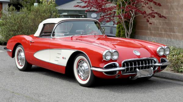 1960 Chevrolet Corvette Roadster Roman red on red interior