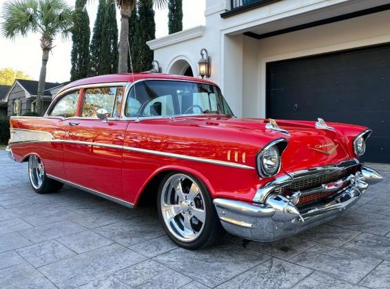 1957 Chevrolet Bel Air/150/210 Belair Red 2400 468 Big Block engine