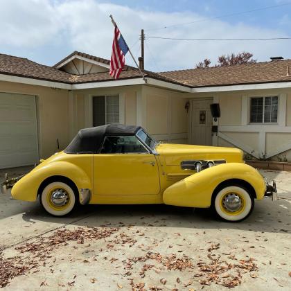 1966 Cord Convertible Yellow RWD Manual Transmission