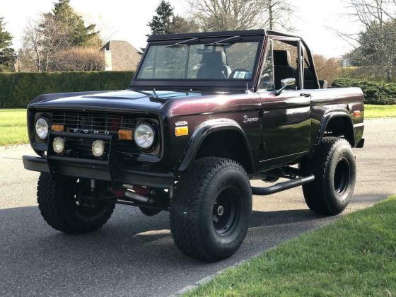 1974 Ford Bronco Convertible fully rebuilt 302 V8 engine Purple Damson Bentley Color