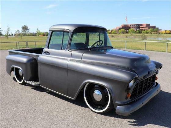 1956 Chevrolet 3100 BIG WINDOW stunning Charcoal Gray custom build