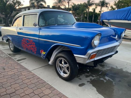 1956 Chevrolet Bel Air/150/210 56 Chevy gasser 468 dual quad big block Th400