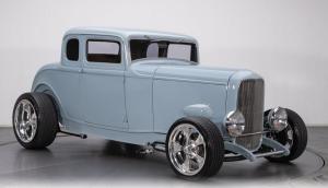 1932 Ford Coupe Light Blue 6 Speed Manual 1762 Miles