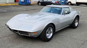 1970 Chevrolet Corvette T Top Cortez Silver on standard black interior