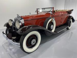 1931 Stutz Model MB convertible sedan orange with brown fenders