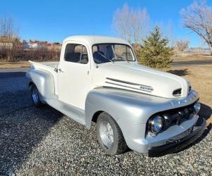 1951 Ford F 100 White and Silver 64000 Miles