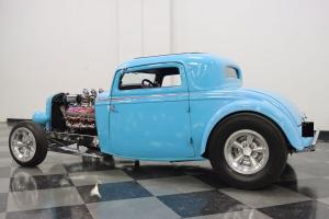 1932 Ford 3 Window Coupe Light Blue strong 324 Oldsmobile small block V8