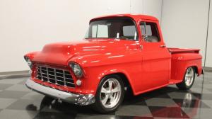 1956 Chevrolet 3100 Restomod slick red paint and comfy interior