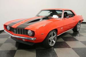 1969 Chevrolet Camaro Restomod fuel-injected LS2 V8 heart Rally Red paint