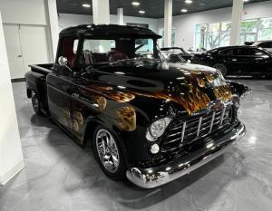 1956 Chevrolet 3100 Pick Up 2000 Miles Black 358 Small Black chevy V8