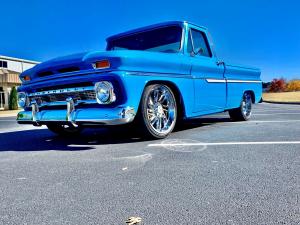 1966 Chevrolet C-10 Pickup Blue RWD Automatic Custom Deluxe