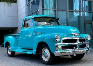 1955 Chevrolet 3100 61764 Miles Turquoise Pickup Truck