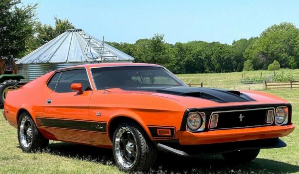 1973 Ford Mustang MACH 1 FAST BACK 82398 Miles Orange Coupe V8 Automatic