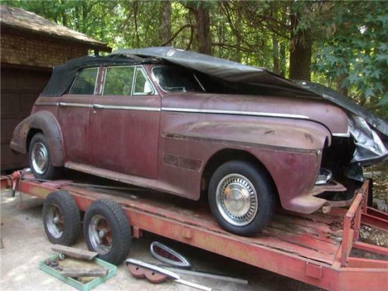 1941 Oldsmobile NinetyEight Standard Convertible Sedan Maroon