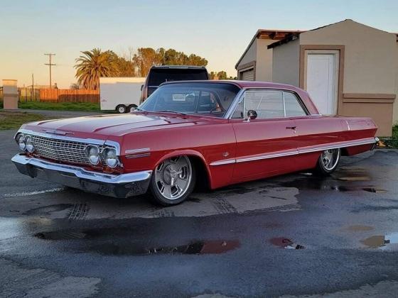 1963 Chevrolet Impala restomod LS3 IMPALA Red rides excellent