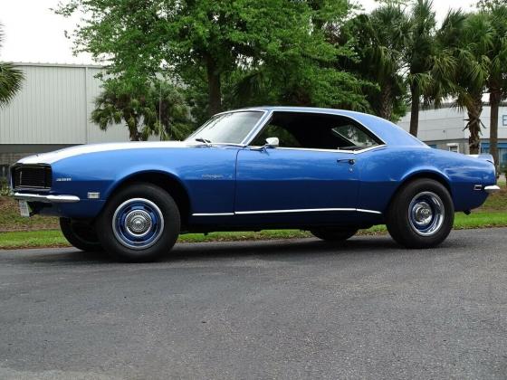 1968 Chevrolet Camaro Rally Sport RS Barrier Blue 396 CID V8 16631 Miles