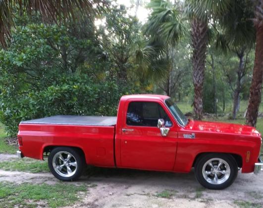 1976 Chevrolet C 10 custom deluxe Shortbed Torch Red built 427 big block