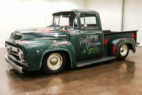 1956 Ford F100  44974 Miles Green Truck 350ci V8 700R4 Automatic