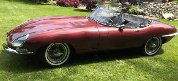 1963 Jaguar E-Type Roadster 1970s Chevy 350 with a 4 speed transmission