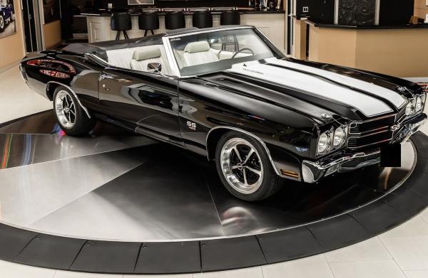 1970 Chevrolet Chevelle Convertible Restomod Black 454ci V8 3296 Miles