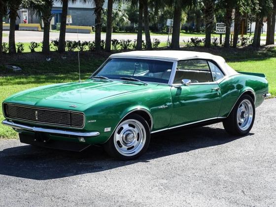 1968 Chevrolet Camaro RS Tribute Convertible Rallye Green 57229 Miles