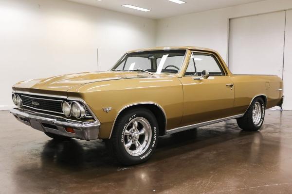 1966 Chevrolet El Camino 5329 Miles Gold Truck V8 700R4 Automatic Overdrive