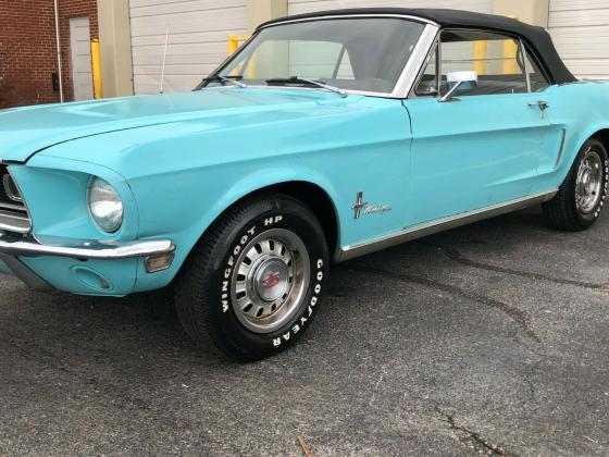 1968 Ford Mustang Convertible Turquoise fully rebuilt 289 ci engine