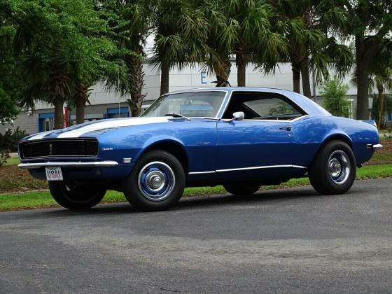 1968 Chevrolet Camaro Rally Sport RS Barrier Blue 396 CID V8 16631 Miles