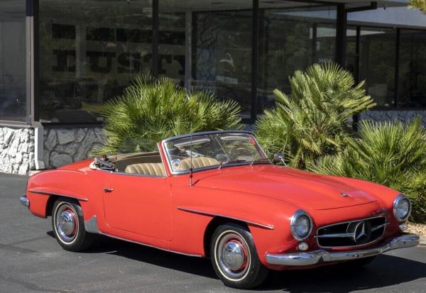 1959 Mercedes-Benz SL-Class 190SL Convertible Fire Engine Red