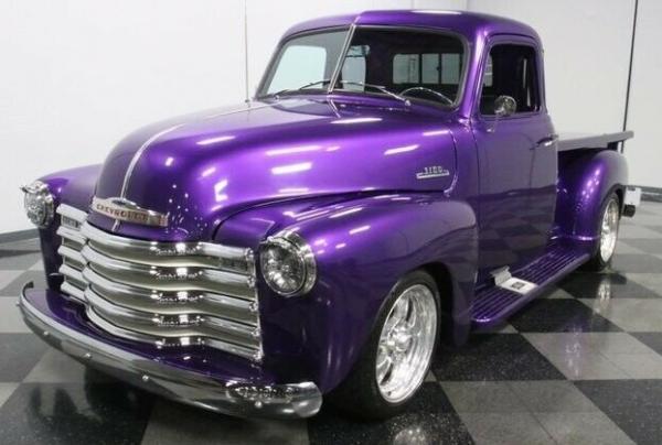 1953 Chevrolet 3100 Pickup 5 Window Restomod bold purple