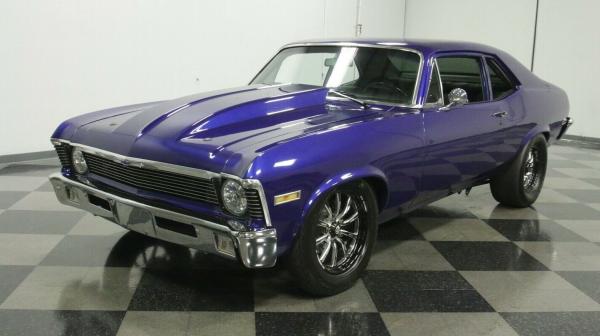 1970 Chevrolet Nova Restomod Blurple V8 turbo auto transmission