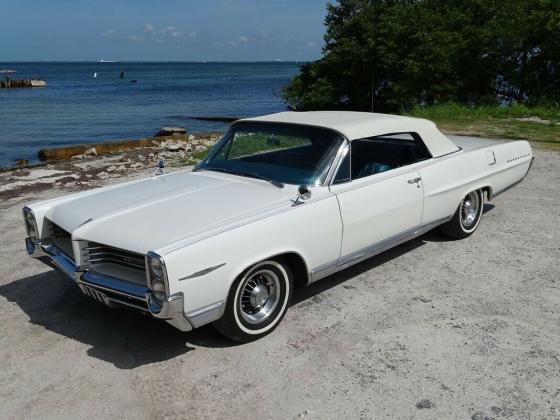 1964 Pontiac Bonneville Convertible White 389 CID V8 33730 Miles