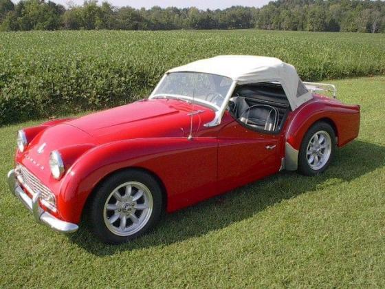 1961 Triumph TR3 ROADSTER RED Manual