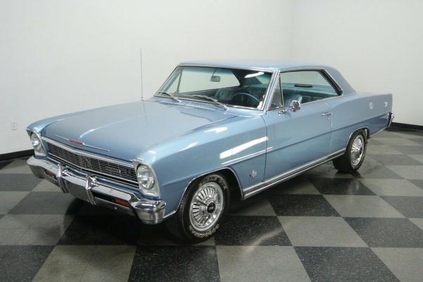 1966 Chevrolet Nova SS 327 V8 L79 Marina Blue 348 Miles