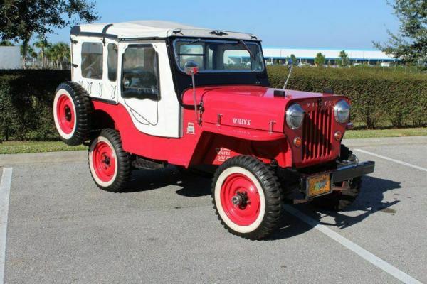 1954 Willys Jeep Red 6344 Miles 3 speed manual SUV