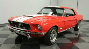 1968 Ford Mustang Restomod Red 5.0 liter v8 5 speed manual trans